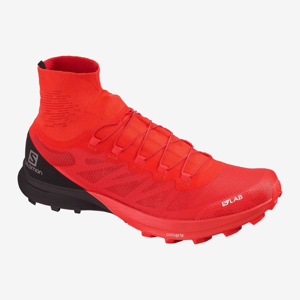 Salomon Singapore Mens Trail Running Shoes - S/LAB SENSE 8 SG Red | 21879-LMKZ